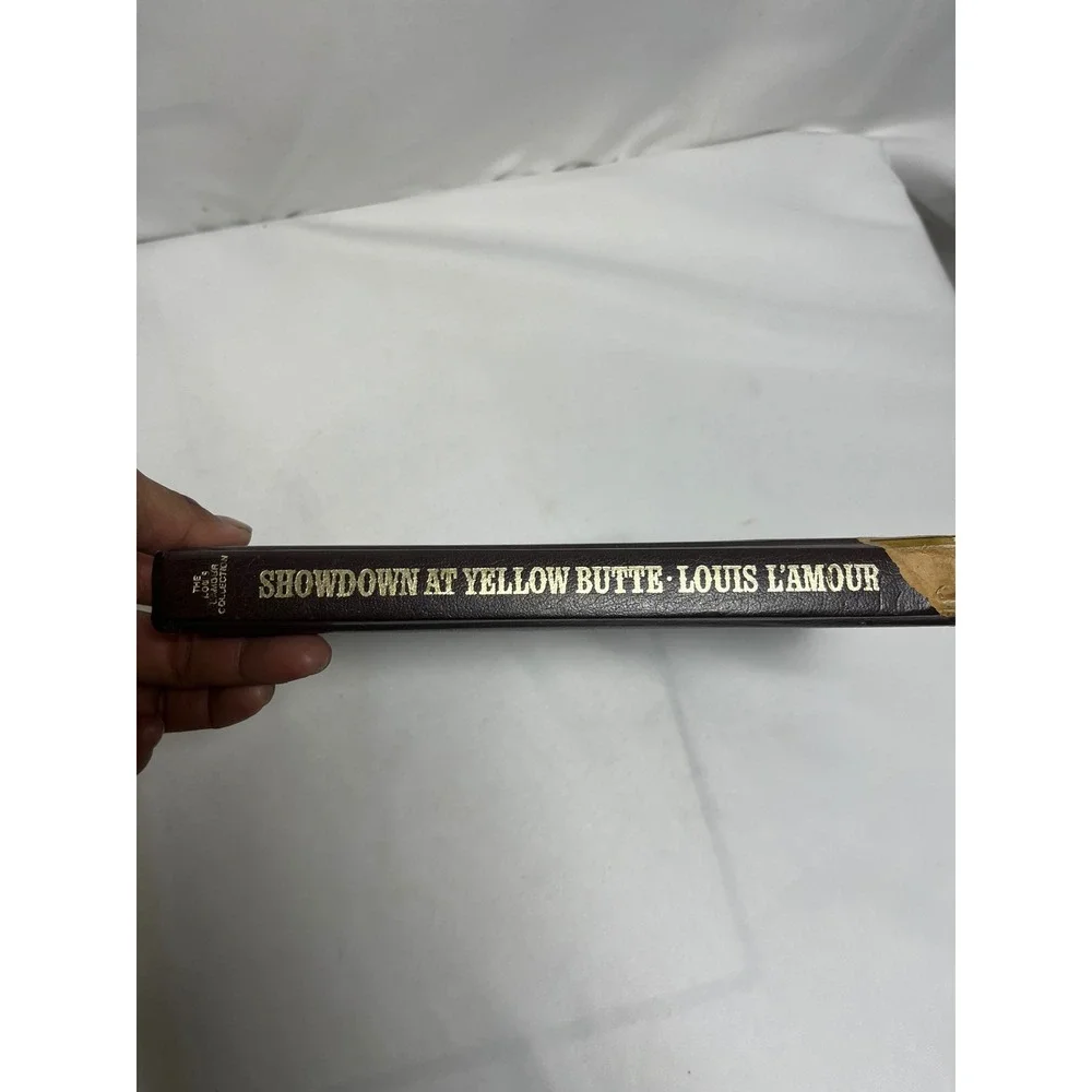 Louis L'Amour Showdown at Yellow Butte Hardcover Book Brown Faux Leather Western